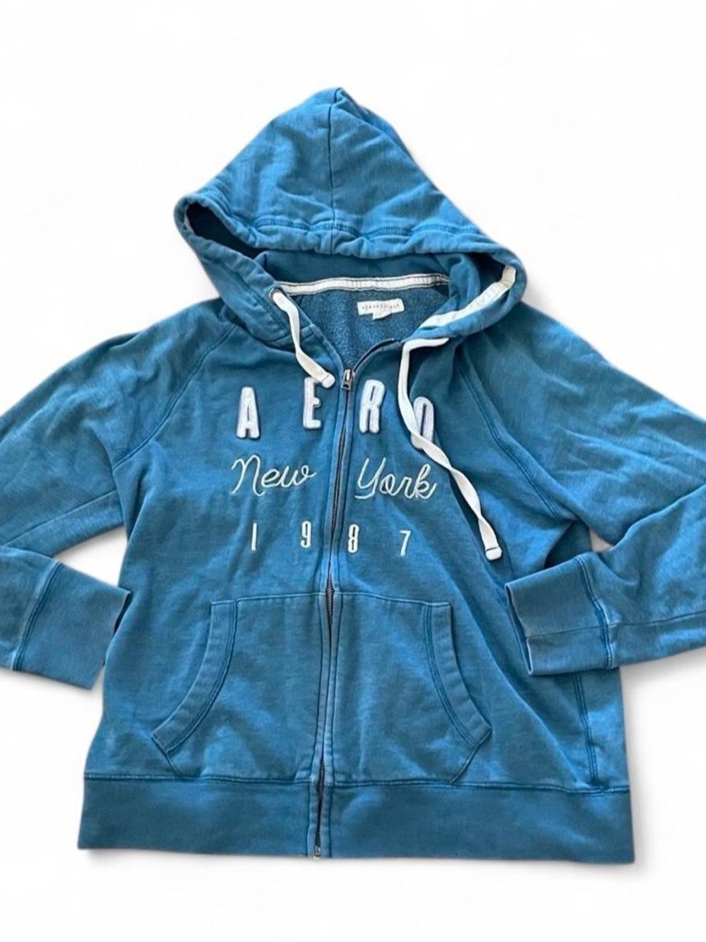Vintage Aeropostale Blue Zip-Up Hoodie 💙